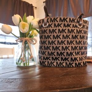 Michael Kors Black and Gray Tote Bag